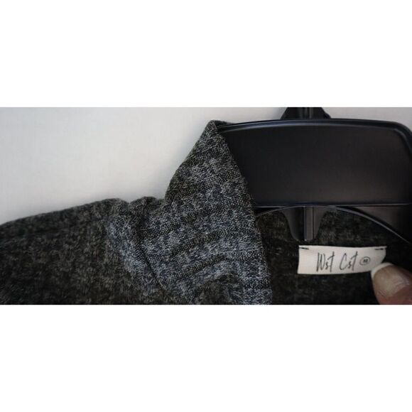 Wst Cst Women's Sz M Heather Charcoal Hunter Ribbed Mock Neck Sweater Dress - Picture 3 of 5